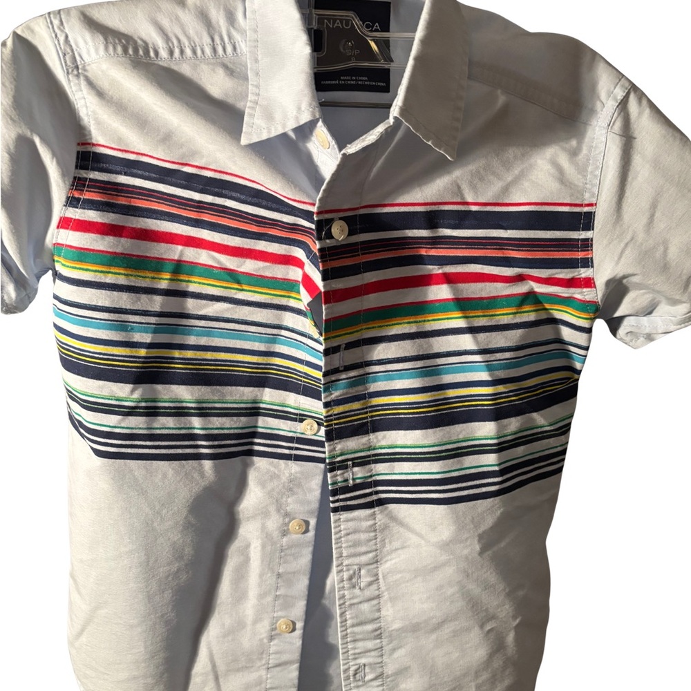 Nautica Men's Multicolor Striped Button Down Shirt
